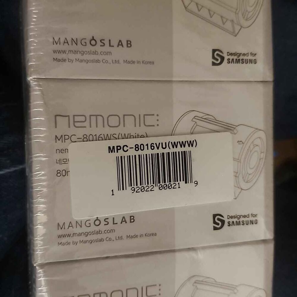 Nemonic 3 Rolls Printable Sticker Paper for Label Printer MIP-001LW (White)